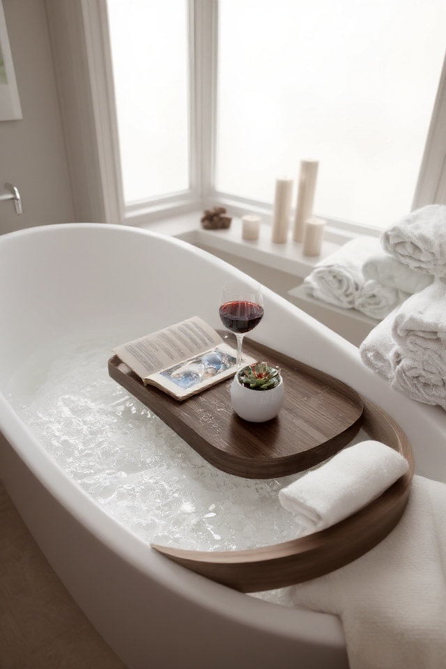 bath caddy for relaxation