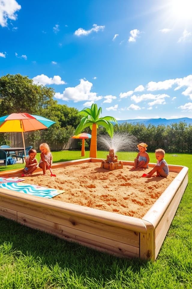 beachy sandbox play paradise