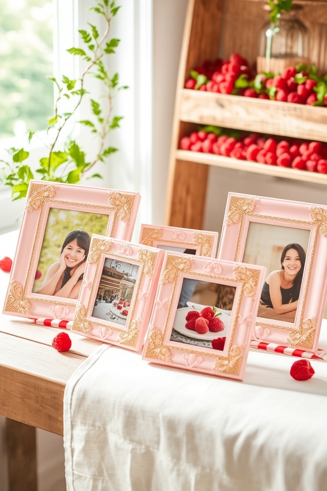 blush pink decorative frames