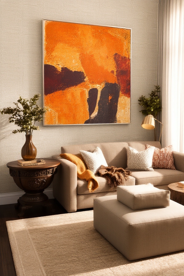 bold artwork enhances autumn s decor