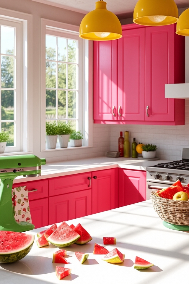 bright watermelon color scheme