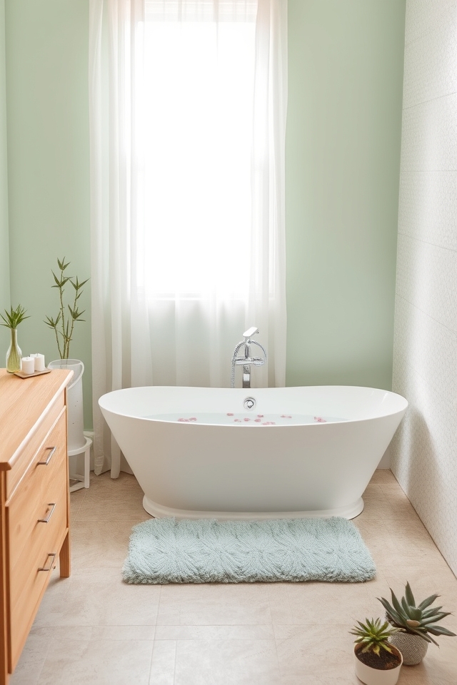 calming spa like bathroom atmosphere