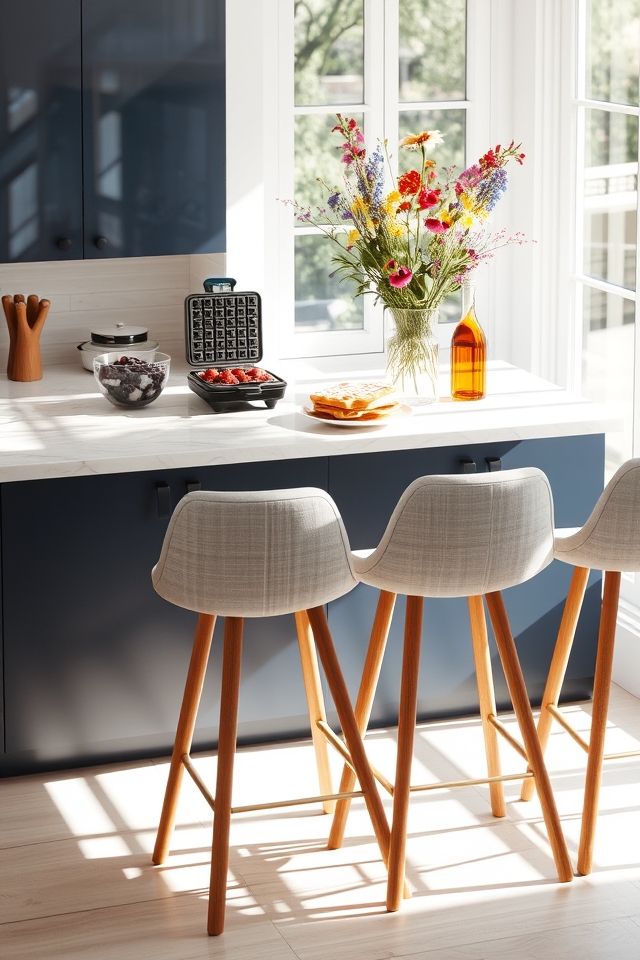 casual breakfast bar setup