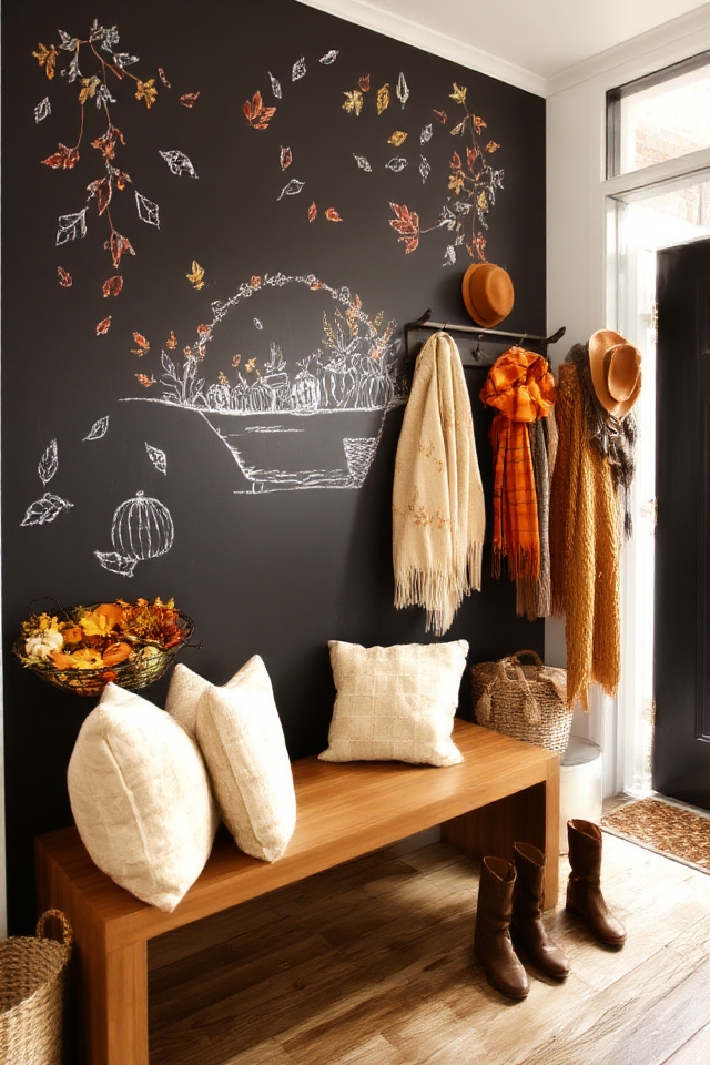 chalkboard wall for organization