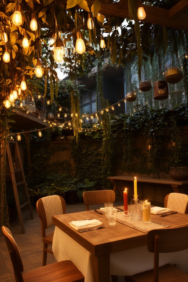 charming outdoor string lights