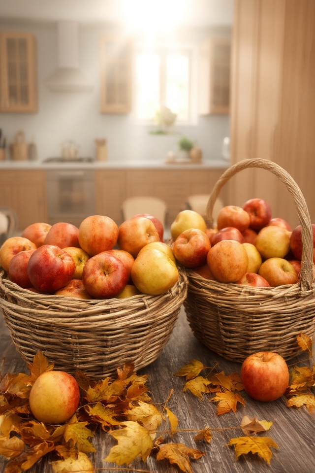 charming rustic apple display