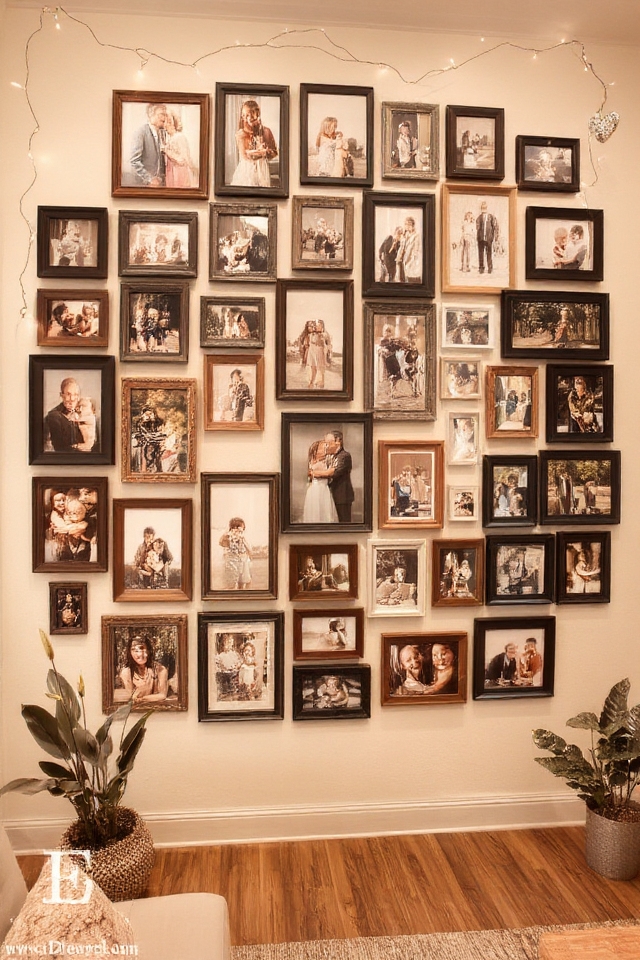 cherished family photo display
