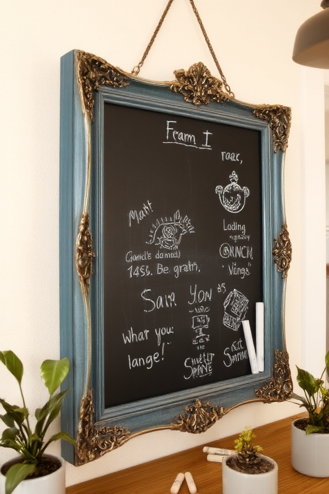 chic diy chalkboard frame