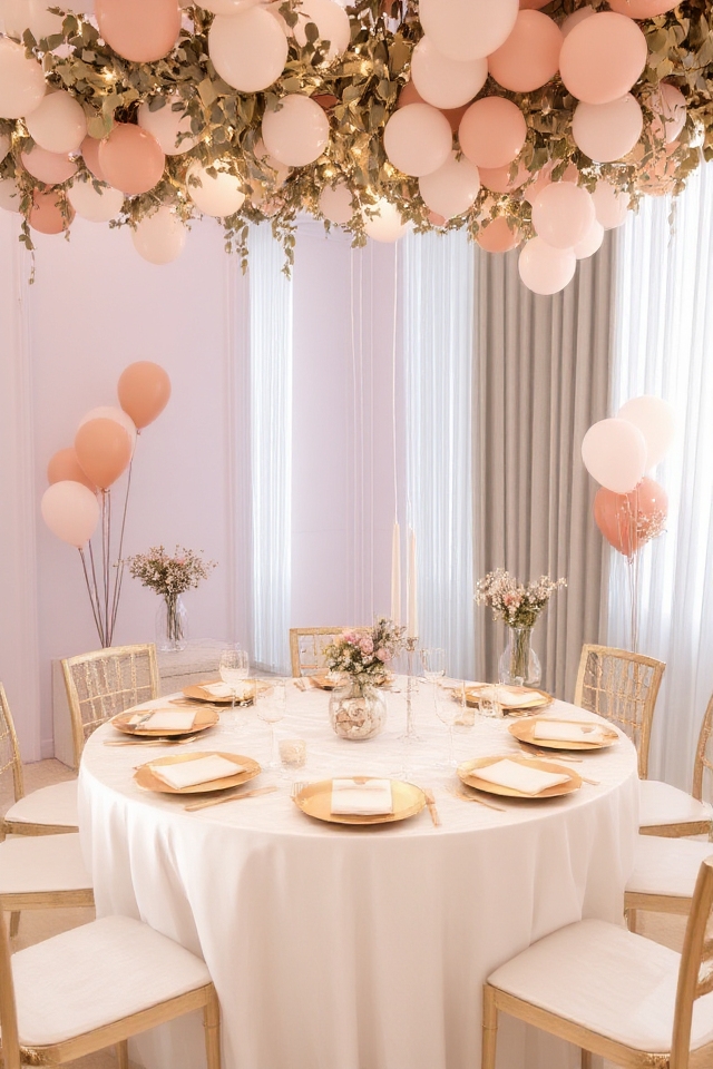 chic festive balloon decor