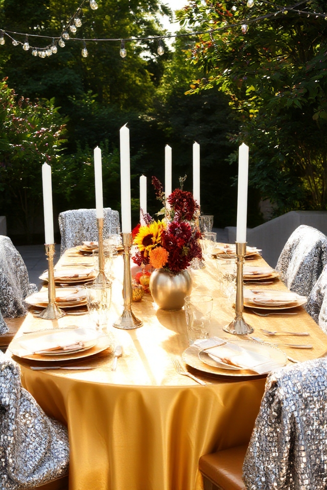 chic metallic celebration accents