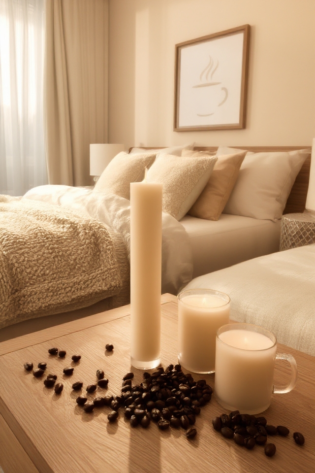 coffee candle cozy ambiance