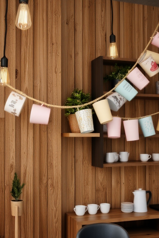 coffee themed decorative garland