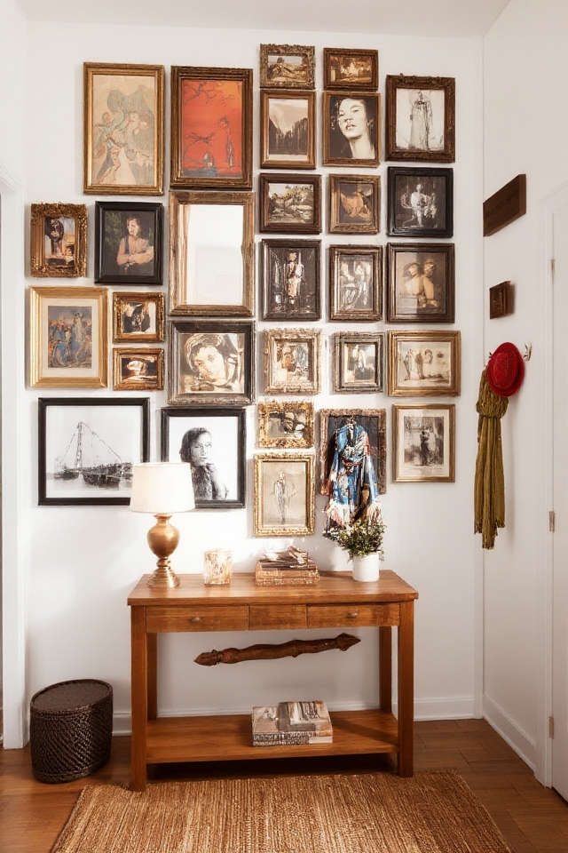cohesive art wall design