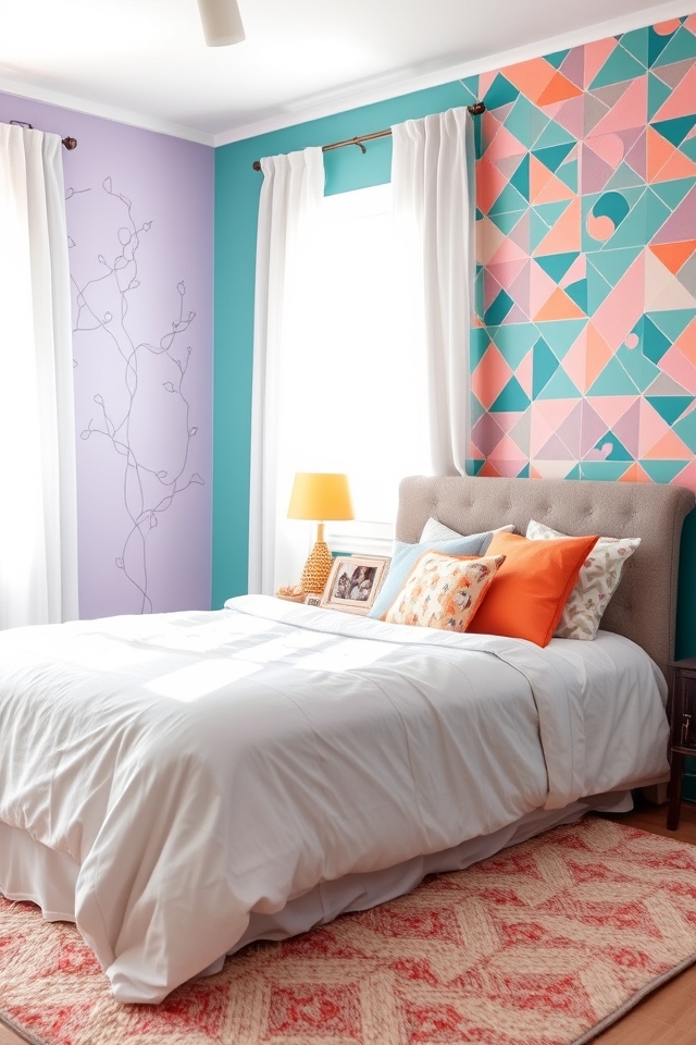 colorful accent wall ideas