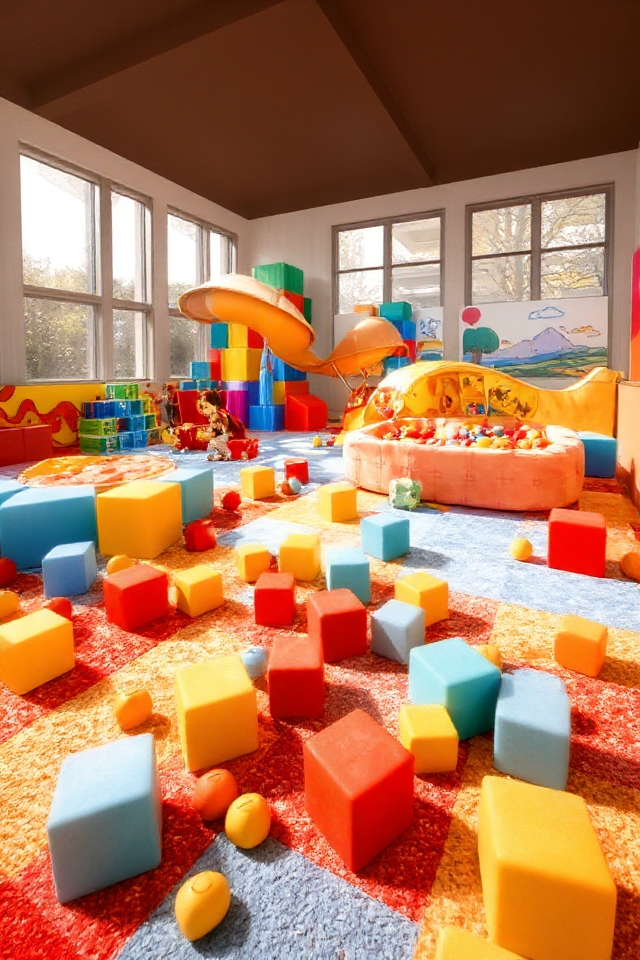 colorful active play area