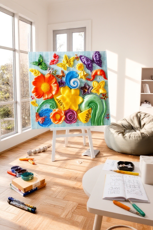 colorful diy play doh art