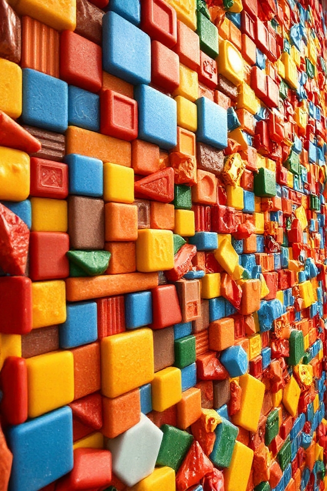 colorful textured mosaic design