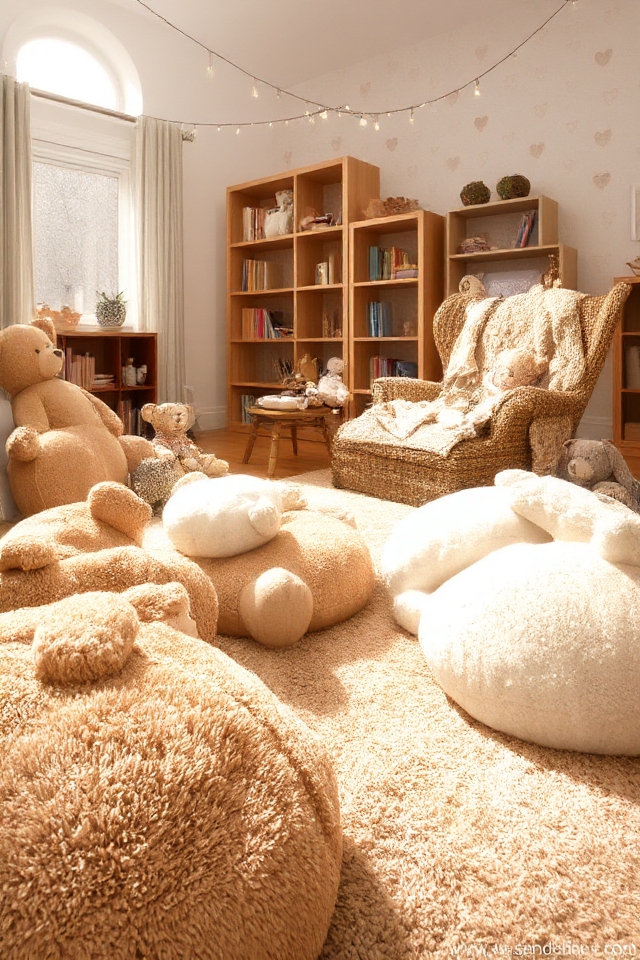 comfortable cuddly floor pillows