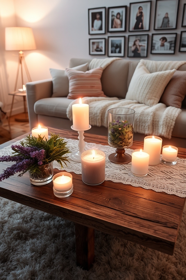 cozy atmosphere with candles