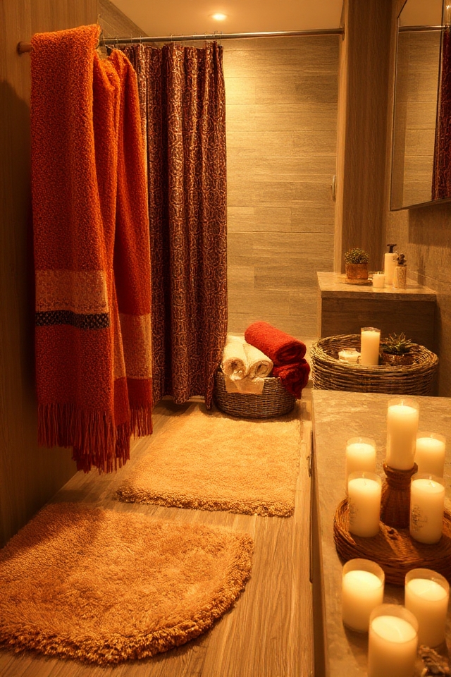 cozy autumn bath accessories