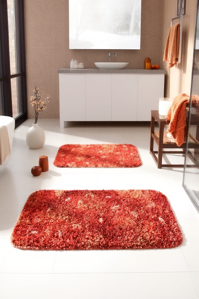 cozy autumn bath mat