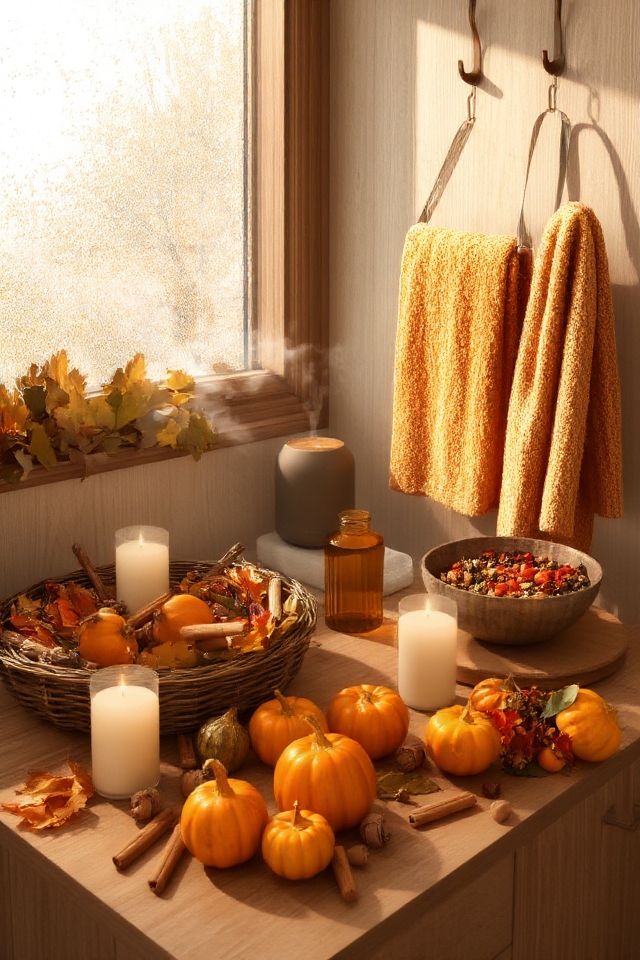 cozy autumn bathroom fragrances