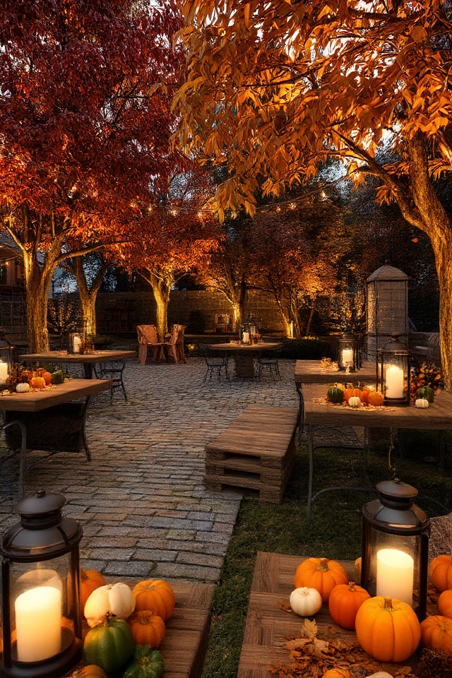 cozy autumn birthday lighting