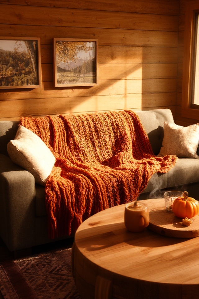 cozy autumn chunky blankets