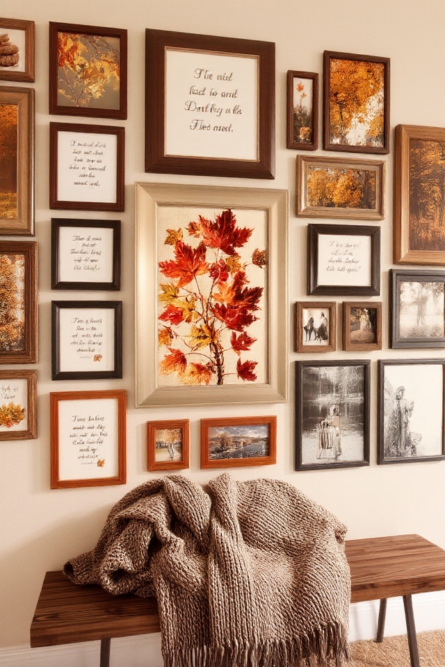 cozy autumn gallery wall