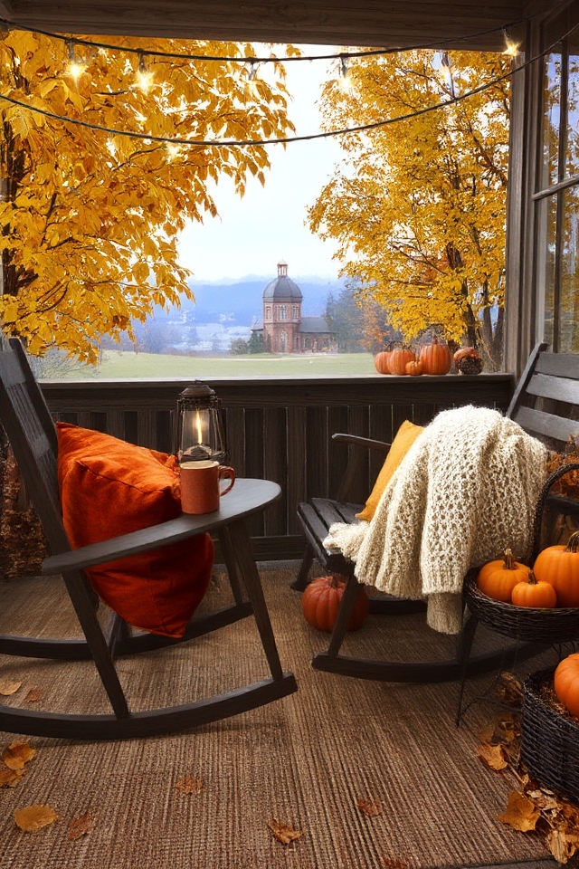 cozy autumn porch retreat