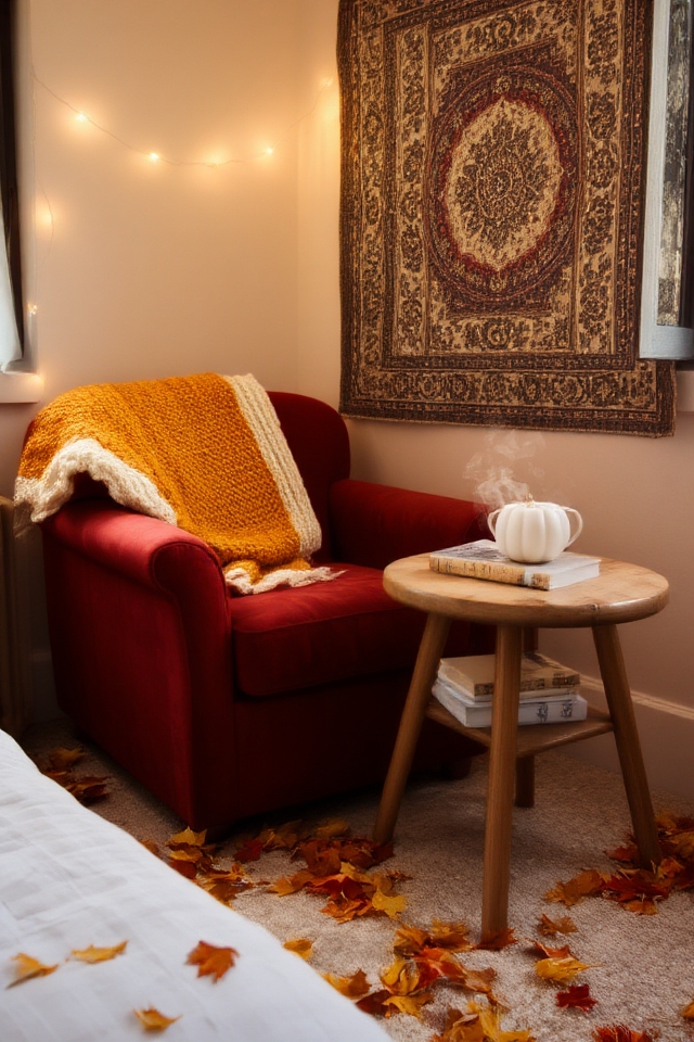 cozy autumn reading corner