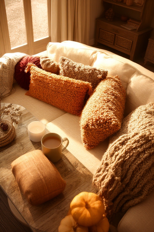 cozy autumn throw pillows