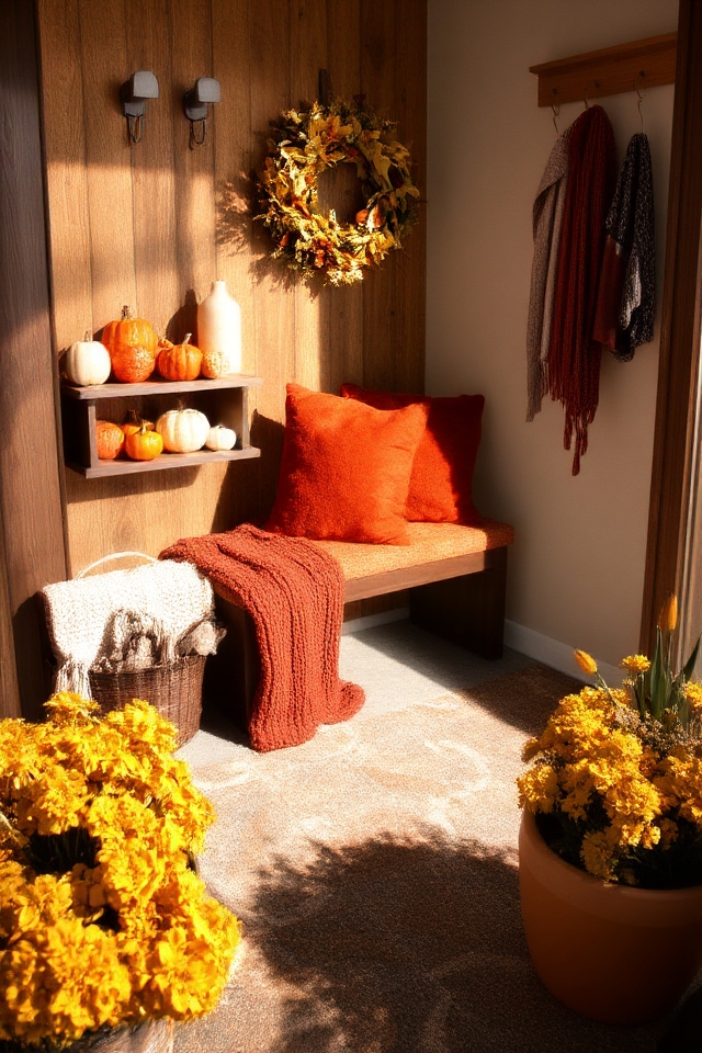 cozy autumnal mudroom d cor