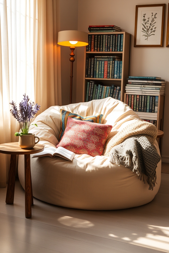 cozy bedroom reading nook