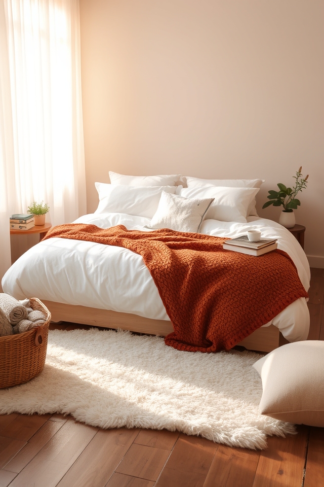 cozy blanket adds warmth