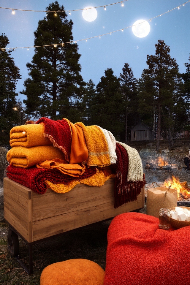 cozy blanket bar setup