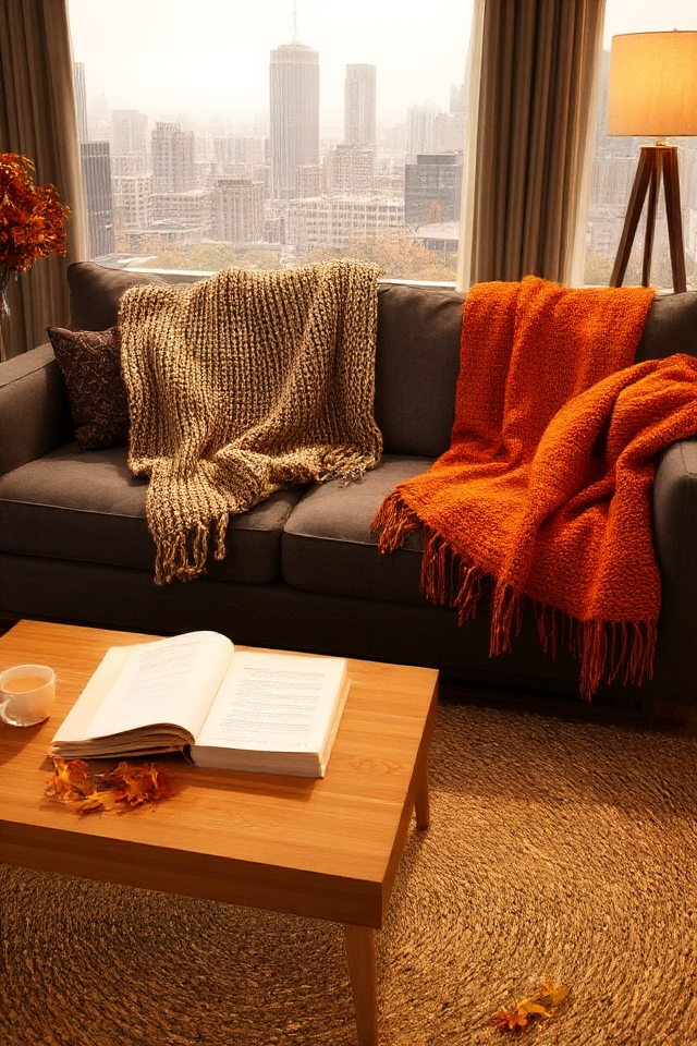 cozy blankets enhance decor