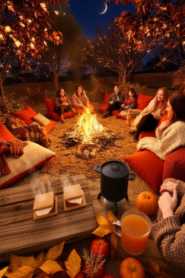 cozy bonfire night celebration