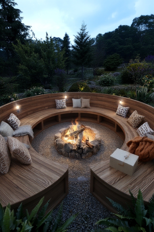 cozy built in bench seating