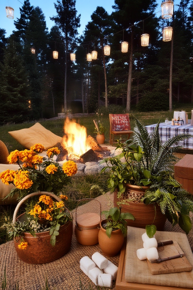 cozy campfire potted plants