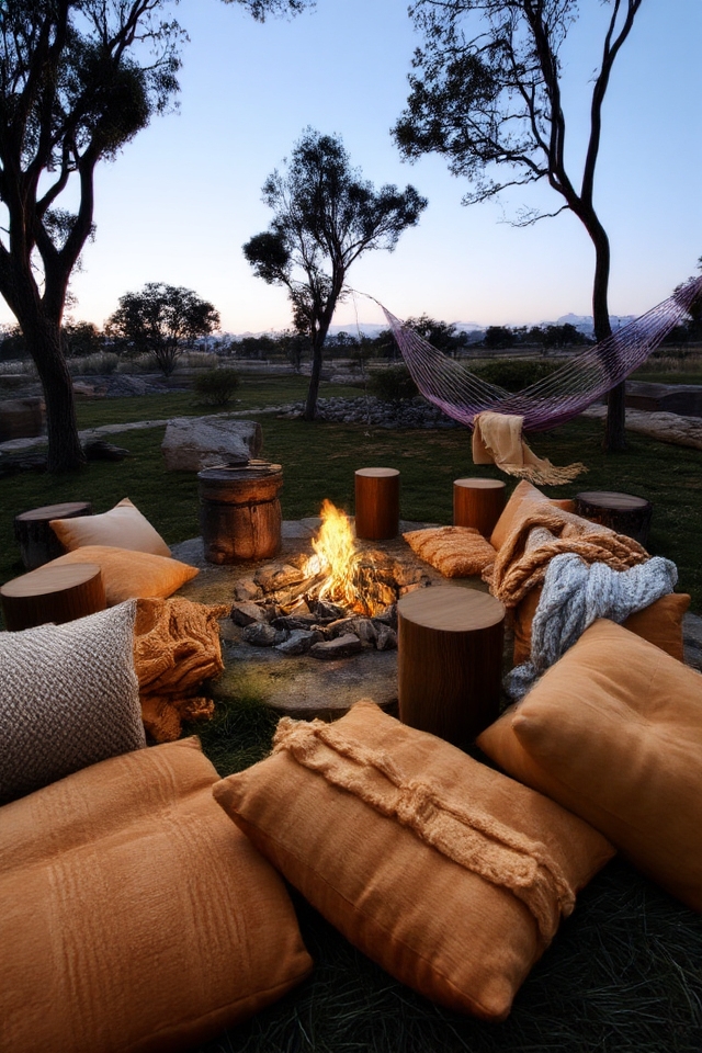 cozy campfire seating arrangement