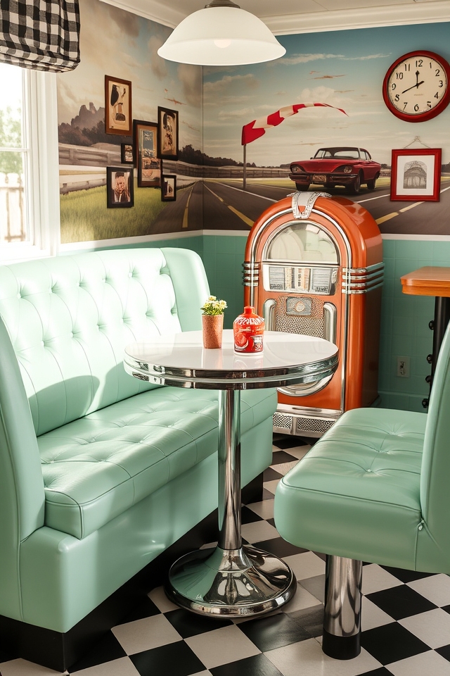 cozy diner booth seating