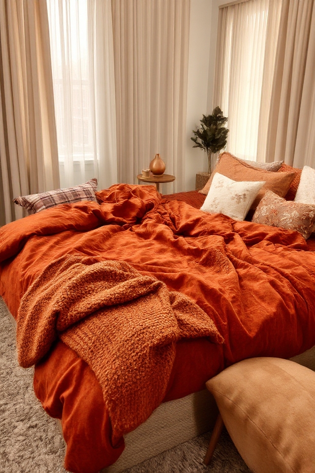 cozy fall bedding makeover