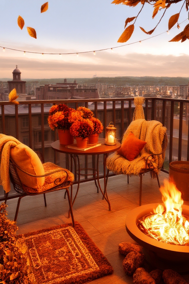 cozy fall outdoor retreat