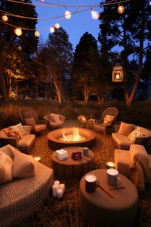 cozy fire pit setup