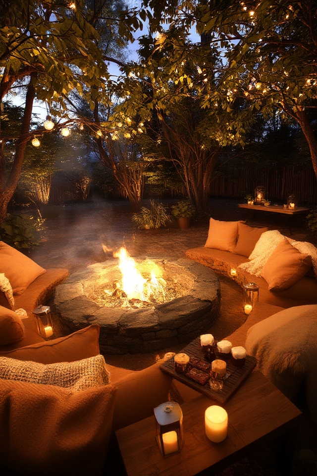 cozy fire pit setup