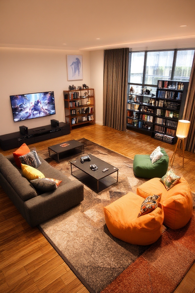 cozy gaming relaxation space