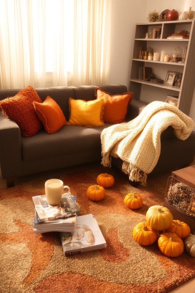 cozy layered textile decor