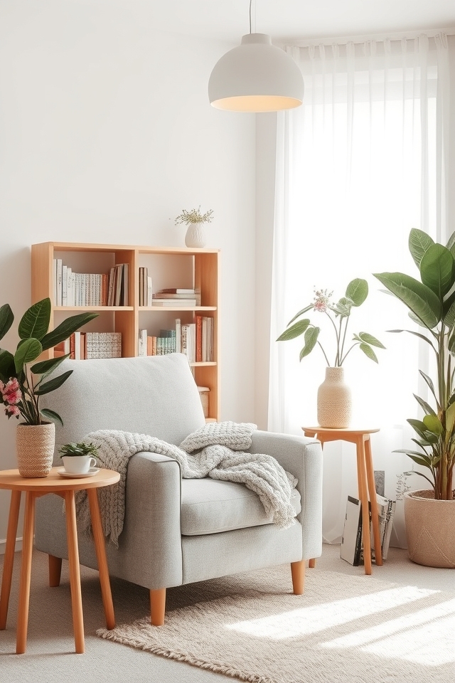 cozy minimalist reading nook