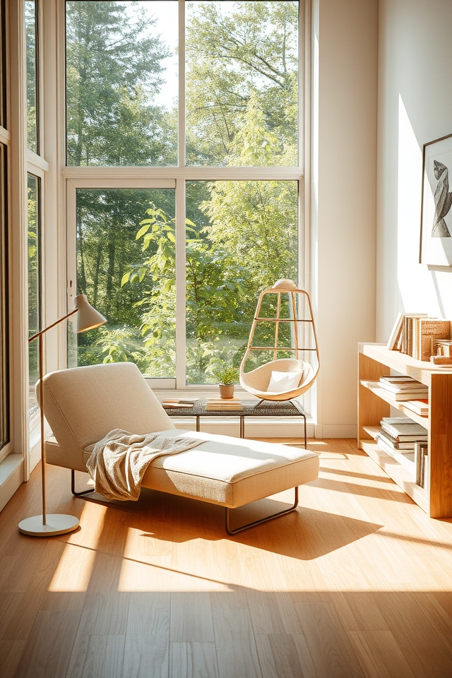 cozy minimalist reading nook
